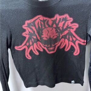 Black Long Sleeve with Red Graphic